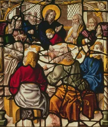 Panneau représentant La Cène (vitrail)